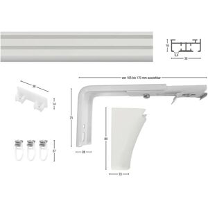 GARESA Aluminium-Gardinenleiste 330cm 2-läufig GARESA Aluminium-Gardinenleiste 330cm 2-läufig