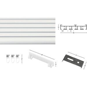 GARESA SMART Gardinenschiene 290cm, 5 läufig, Weiß GARESA SMART Gardinenschiene 290cm, 5 läufig, Weiß