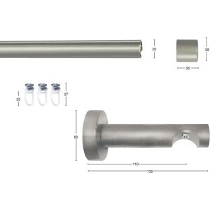 GARESA KEA Gardinenstange - Aluminium, 540cm, Silber GARESA KEA Gardinenstange - Aluminium, 540cm, Silber