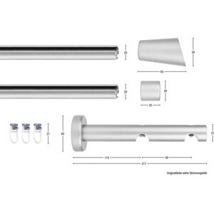 GARESA MOLIS Weiß 580cm Aluminium Holz Kunststoff Gardinenstange - Curtain Rod GARESA MOLIS Weiß 580cm Aluminium Holz Kunststoff Gardinenstange - Curtain Rod