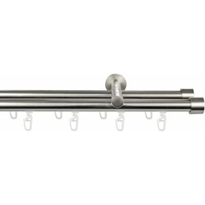 GARESA CHAPEAU Gardinenstange - Edelstahl, 370cm, 2-läufig, Silber GARESA CHAPEAU Gardinenstange - Edelstahl, 370cm, 2-läufig, Silber