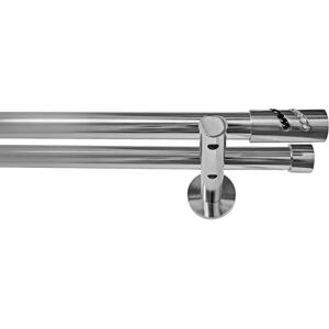GARESA BOSTON Gardinenstange - 2-läufig, 100cm, silber GARESA BOSTON Gardinenstange - 2-läufig, 100cm, silber