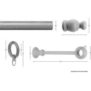 GARESA NOVA Holz Gardinenstange - Verstellbar, 1-2 Läufig - Beige GARESA NOVA Holz Gardinenstange - Verstellbar, 1-2 Läufig - Beige