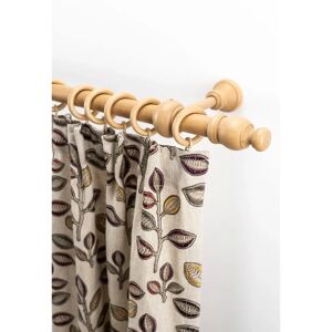 GARESA NOVA Holz-Gardinenstange - 220cm, 28mm, Braun GARESA NOVA Holz-Gardinenstange - 220cm, 28mm, Braun