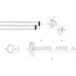 GARESA WEISS 480cm Gardinenstange - Vorhangstange GARESA WEISS 480cm Gardinenstange - Vorhangstange