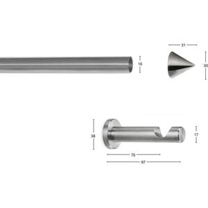 GARESA DIAMANT Gardinenstange - Maßgeschneidert für mittelschwere Vorhänge GARESA DIAMANT Gardinenstange - Maßgeschneidert für mittelschwere Vorhänge