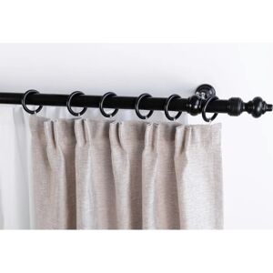 GARESA Standard Gardinenstange - 220cm, Schwarz, Doppel-Lauf GARESA Standard Gardinenstange - 220cm, Schwarz, Doppel-Lauf