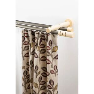 GARESA PEMPIA Gardinenstange - Beige - 200cm, 2-läufig, Holz & Metall GARESA PEMPIA Gardinenstange - Beige - 200cm, 2-läufig, Holz & Metall