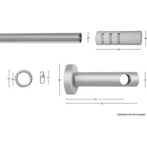 GARESA PEMPIA Gardinenstange - Metall & Holz, 400cm, 20mm, 1-läufig, verstellbar GARESA PEMPIA Gardinenstange - Metall & Holz, 400cm, 20mm, 1-läufig, verstellbar