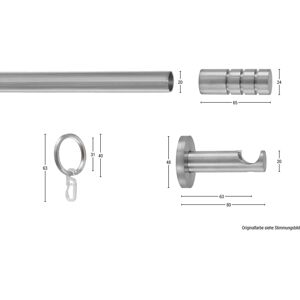 Gardinenstange GARESA EASY Aluminium - Verstellbar 450cm, Chrom Gardinenstange GARESA EASY Aluminium - Verstellbar 450cm, Chrom