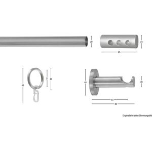 GARESA EASY Grau Gardinenstange 64cm x 440cm - Gardinenstange GARESA EASY Grau Gardinenstange 64cm x 440cm - Gardinenstange