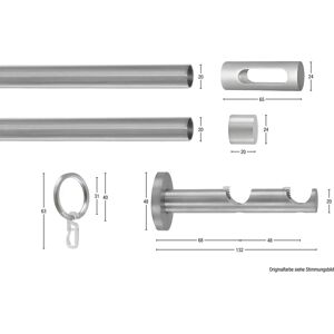 GARESA EASY Gardinenstange - Verstellbar, 2-läufig, Aluminium, 590cm GARESA EASY Gardinenstange - Verstellbar, 2-läufig, Aluminium, 590cm