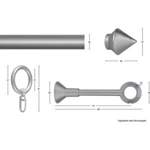 GARESA Palmi Gardinenstange - 470cm, gold, Kunststoff/Stahl GARESA Palmi Gardinenstange - 470cm, gold, Kunststoff/Stahl