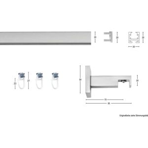 GARESA Nora Gardinenstange - 400cm, schwarz, Wandmontage GARESA Nora Gardinenstange - 400cm, schwarz, Wandmontage