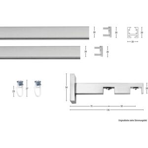 GARESA Nora Gardinenstange 230cm Weiß 2-läufig Aluminium - Gardinenstange GARESA Nora Gardinenstange 230cm Weiß 2-läufig Aluminium - Gardinenstange