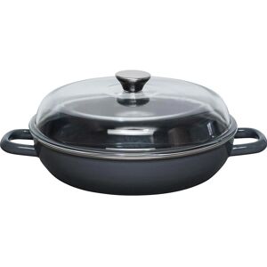 Riess Dunkelgrau 28cm Schmortopf mit Deckel - Kochgeschirr Riess Dunkelgrau 28cm Schmortopf mit Deckel - Kochgeschirr