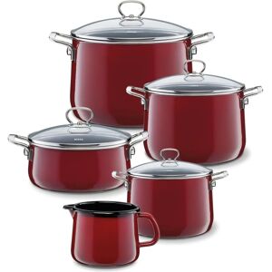 Ensemble de casseroles RIESS Rosso 5 pièces - Compatible induction - Publicité Ensemble de casseroles RIESS Rosso 5 pièces - Compatible induction - Publicité