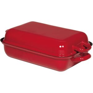 Poêle émaillée rouge foncé Riess avec couvercle - Poêle - Publicité Poêle émaillée rouge foncé Riess avec couvercle - Poêle - Publicité