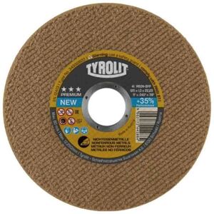 Disco da taglio in alluminio Tyrolit - Premium D125, 1,6mm, foro 22,23mm - Metalli non ferrosi - 125mm Disco da taglio in alluminio Tyrolit - Premium D125, 1,6mm, foro 22,23mm - Metalli non ferrosi - 125mm