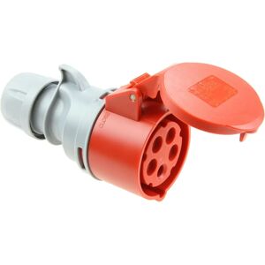 PCE Electric 215-6tt CEE Female Connector - 5 Poles, 400V, Red PCE Electric 215-6tt CEE Female Connector - 5 Poles, 400V, Red