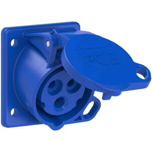 PCE Enchufe de panel - 16A, 3 polos, Azul, Bloqueable, 230V PCE Enchufe de panel - 16A, 3 polos, Azul, Bloqueable, 230V