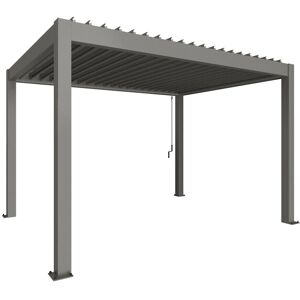 Kovová pergola Biohort 4x3m - Šedá s nastavitelnémi lamelami Kovová pergola Biohort 4x3m - Šedá s nastavitelnémi lamelami
