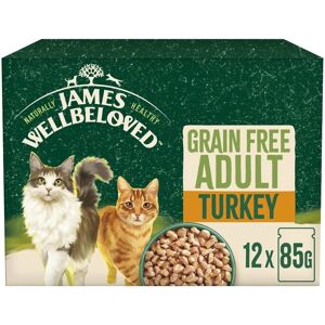 James Wellbeloved Volwassene Kat Pouches - Kalkoen - 12 stuks James Wellbeloved Volwassene Kat Pouches - Kalkoen - 12 stuks