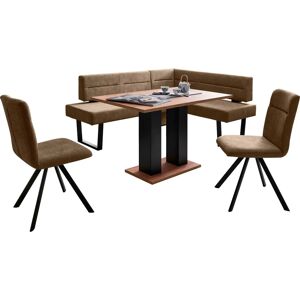 SCHÖSSWENDER Eckbankgruppe - Langes braunes Sitzmöbel-Set - 155x65 cm SCHÖSSWENDER Eckbankgruppe - Langes braunes Sitzmöbel-Set - 155x65 cm