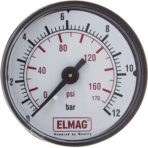 Elmag 42221 Manomètre - 50mm, 0-12 Bar, Filetage extérieur - Publicité Elmag 42221 Manomètre - 50mm, 0-12 Bar, Filetage extérieur - Publicité