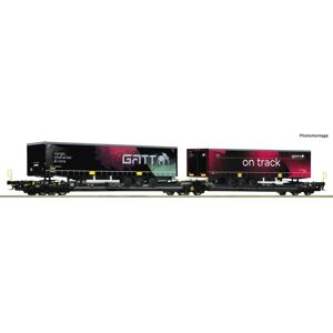 Roco 6600170 HO Modellbahn - Txl T3000e Doppel-Taschenwagen Roco 6600170 HO Modellbahn - Txl T3000e Doppel-Taschenwagen