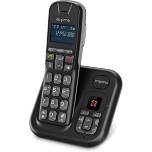 Téléphone sans fil DECT Emporia TH-21AB noir avec messagerie vocale Téléphone sans fil DECT Emporia TH-21AB noir avec messagerie vocale