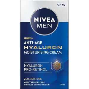 Nivea Men Hyaluron Face Moisturizing Cream SPF 15 - Anti-Wrinkle Day Face Cream Nivea Men Hyaluron Face Moisturizing Cream SPF 15 - Anti-Wrinkle Day Face Cream