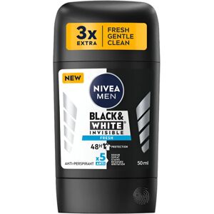 NIVEA MEN Black & White Invisible Fresh Antiperspirant - 50ml NIVEA MEN Black & White Invisible Fresh Antiperspirant - 50ml