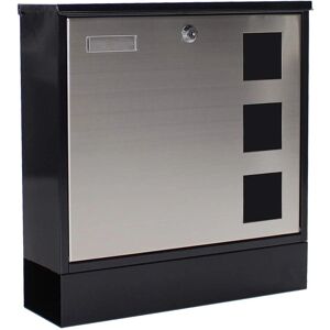 Rottner Schwarzer Briefkasten mit Zeitungfach - Langlebig und Wetterfest Rottner Schwarzer Briefkasten mit Zeitungfach - Langlebig und Wetterfest