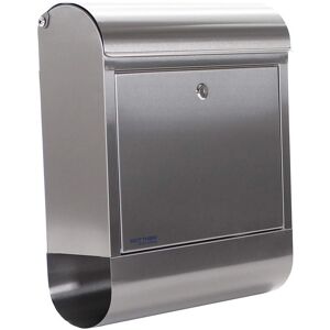 Rottner Brandello Wandbriefkasten - Edelstahl, Grau, Modern Design Rottner Brandello Wandbriefkasten - Edelstahl, Grau, Modern Design