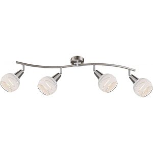 Globo GLOBO LED Spot Light 4-Light Bar Nickel Matt - LED Spot Light Globo GLOBO LED Spot Light 4-Light Bar Nickel Matt - LED Spot Light