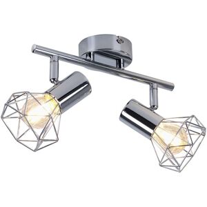 Luce a Soffitto Globo Xara - 2 Fari E14 Cromato Luce a Soffitto Globo Xara - 2 Fari E14 Cromato