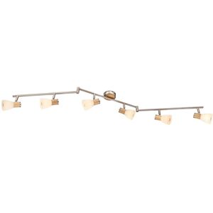 Globo Lighting Gylfi Pendant Light - Nickel, 6 E14 Bulbs - Ceiling Lamp Globo Lighting Gylfi Pendant Light - Nickel, 6 E14 Bulbs - Ceiling Lamp