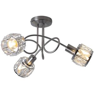 Globo Kris Nickel Ceiling Spotlight - 3 Lights - 38x24 cm Globo Kris Nickel Ceiling Spotlight - 3 Lights - 38x24 cm