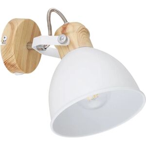 Globo Wandlampe - E27, 40W, Weiß, Holzoptik Globo Wandlampe - E27, 40W, Weiß, Holzoptik