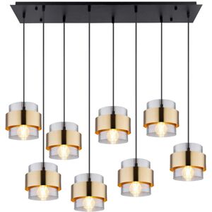 Globo Lighting Milley Black Suspension E27 8 Lamps - Lighting Fixture Globo Lighting Milley Black Suspension E27 8 Lamps - Lighting Fixture