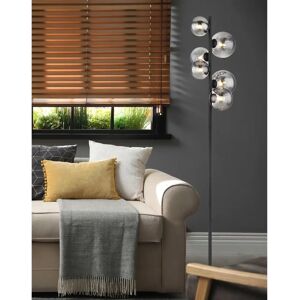 GLOBO RIHA Floor Lamp - 6 Bulbs, Black, Modern Design GLOBO RIHA Floor Lamp - 6 Bulbs, Black, Modern Design