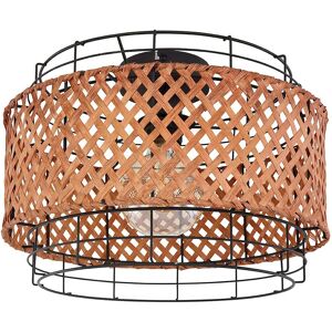 Globo Lighting GINA - Vintage Deckenlampe mit Schwarzmetall & Bambus Globo Lighting GINA - Vintage Deckenlampe mit Schwarzmetall & Bambus
