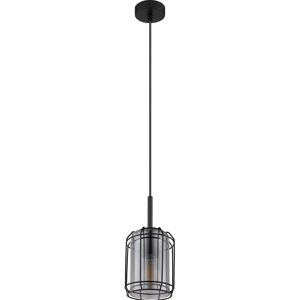 Globo - Hängeleuchte Kammi - Schwarz matt, Rauchglas, Höhenverstellbar - Hängeleuchte Globo - Hängeleuchte Kammi - Schwarz matt, Rauchglas, Höhenverstellbar - Hängeleuchte