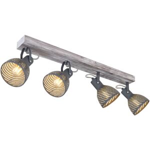 Globo Lighting Mori Blanca Madera 4 Lámparas Rail - Rail de iluminación Globo Lighting Mori Blanca Madera 4 Lámparas Rail - Rail de iluminación