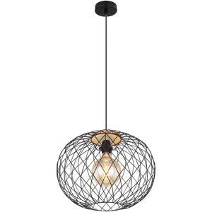 Lámpara colgante Globo Lacky - negro metal 40cm - E27 - Estilo retro Lámpara colgante Globo Lacky - negro metal 40cm - E27 - Estilo retro