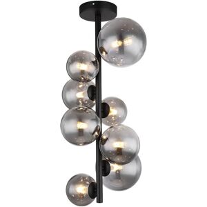 Globo Lighting Riha Black Ceiling Lamp - G9 8 Bulbs Globo Lighting Riha Black Ceiling Lamp - G9 8 Bulbs
