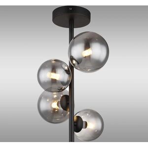 Globo Lighting RIH Serie Zwart Metaal Plafondlamp Globo Lighting RIH Serie Zwart Metaal Plafondlamp