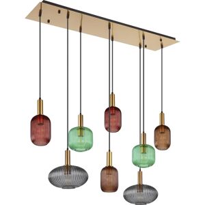 Globo Lighting NORMY Messing Hängeleuchte mit 8 Gläsern Globo Lighting NORMY Messing Hängeleuchte mit 8 Gläsern