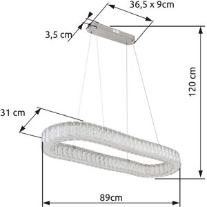 GLOBO 67162-58 Pendant Light - LED 58W/3566lm 2700-6000K, Chrome & Transparent GLOBO 67162-58 Pendant Light - LED 58W/3566lm 2700-6000K, Chrome & Transparent